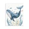 Stupell Industries Curved Blue Whale Wall Plaque Art Design by Franklyn Gregory